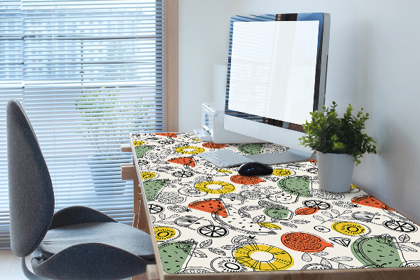 Sous-main bureau Contours de fruits