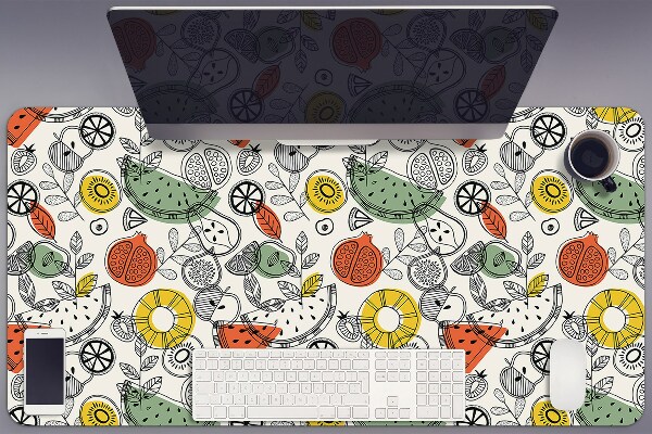 Sous-main bureau Contours de fruits