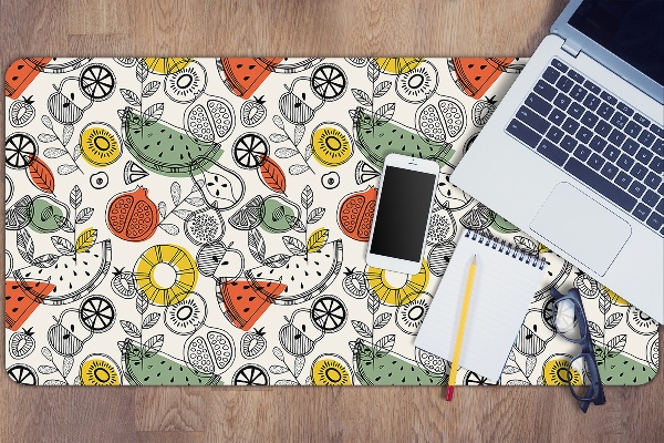 Sous-main bureau Contours de fruits