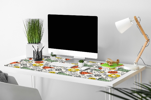 Sous-main bureau Contours de fruits