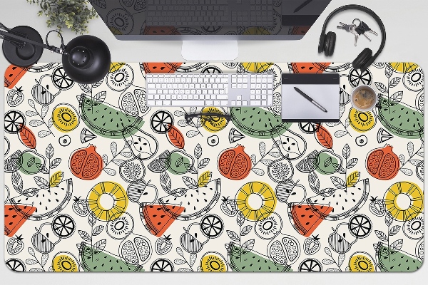 Sous-main bureau Contours de fruits