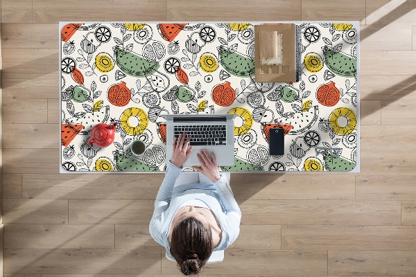 Sous-main bureau Contours de fruits