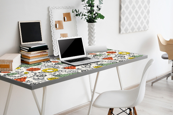 Sous-main bureau Contours de fruits