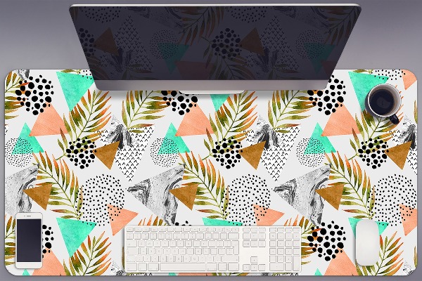 Tapis de bureau Points et feuilles