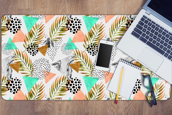 Tapis de bureau Points et feuilles