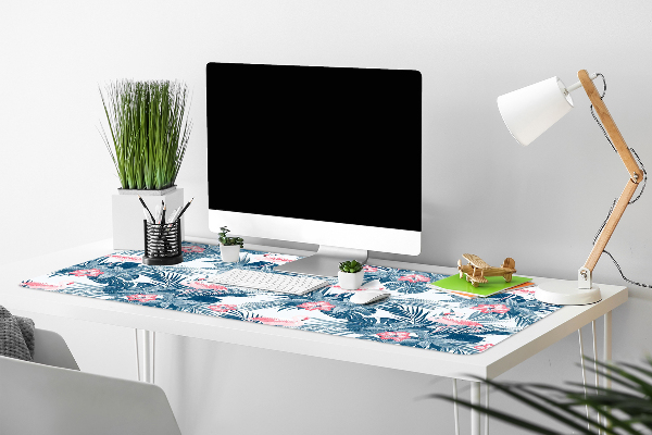 Sous-main bureau Flamingos et taches