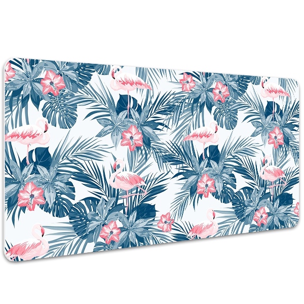 Sous-main bureau Flamingos et taches