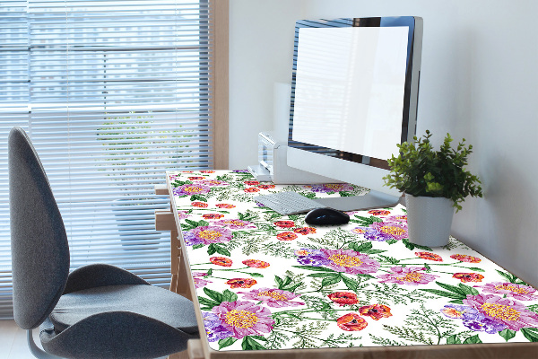 Sous-main bureau Bouquet de pivoine