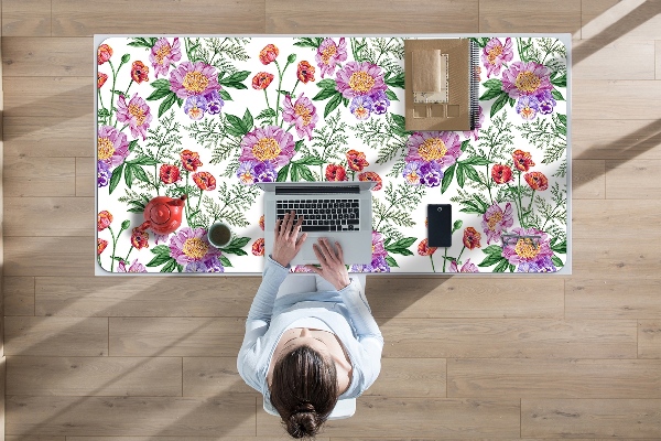 Sous-main bureau Bouquet de pivoine