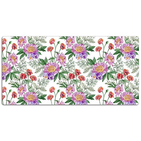 Sous-main bureau Bouquet de pivoine