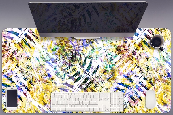 Tapis de bureau feuilles d'or