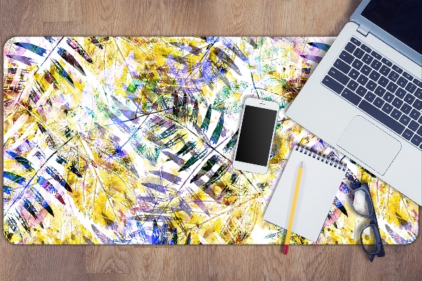 Tapis de bureau feuilles d'or