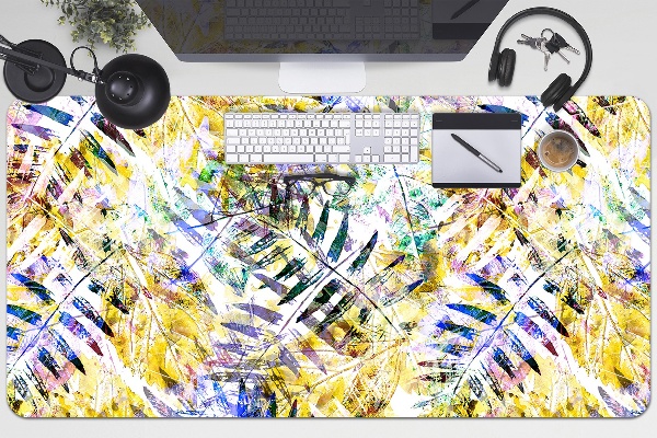 Tapis de bureau feuilles d'or