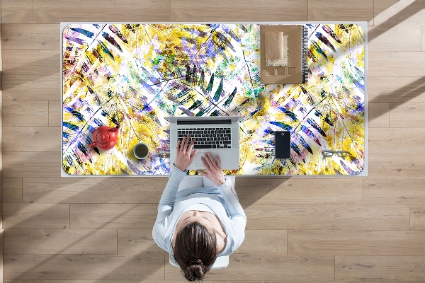 Tapis de bureau feuilles d'or