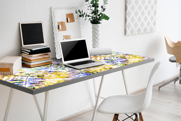 Tapis de bureau feuilles d'or