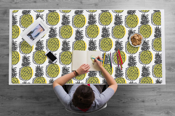 Sous-main bureau Motif d'ananas