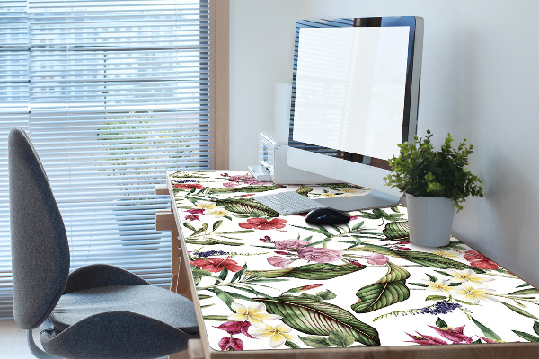 Protège bureau Fleurs tropicales