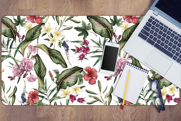 Protège bureau Fleurs tropicales