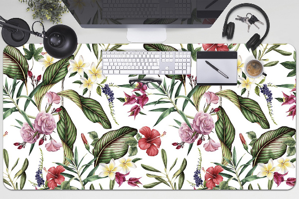 Protège bureau Fleurs tropicales