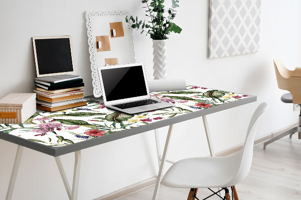 Protège bureau Fleurs tropicales
