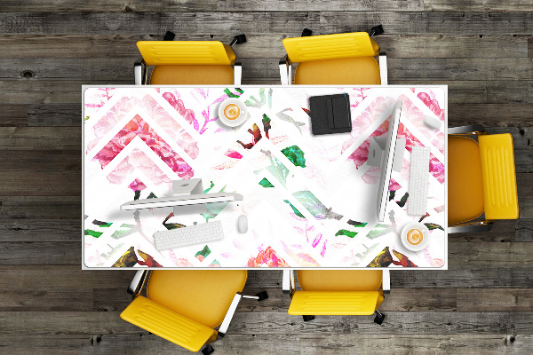 Sous-main bureau Chevron floral
