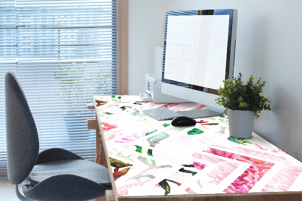 Sous-main bureau Chevron floral