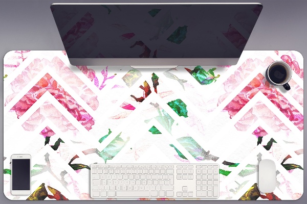 Sous-main bureau Chevron floral