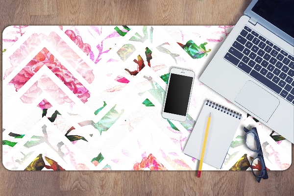 Sous-main bureau Chevron floral