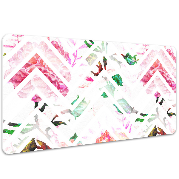 Sous-main bureau Chevron floral