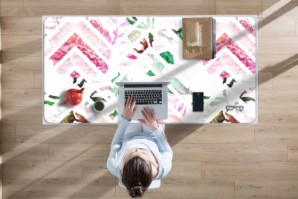 Sous-main bureau Chevron floral