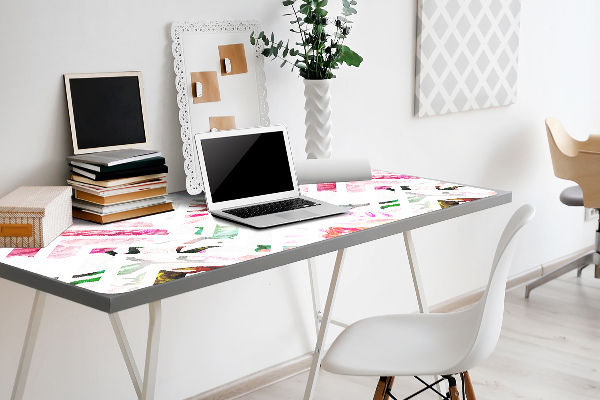 Sous-main bureau Chevron floral
