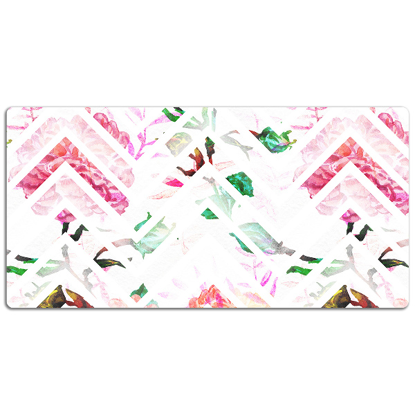 Sous-main bureau Chevron floral
