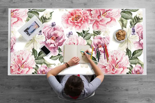 Sous main de bureau Art des fleurs