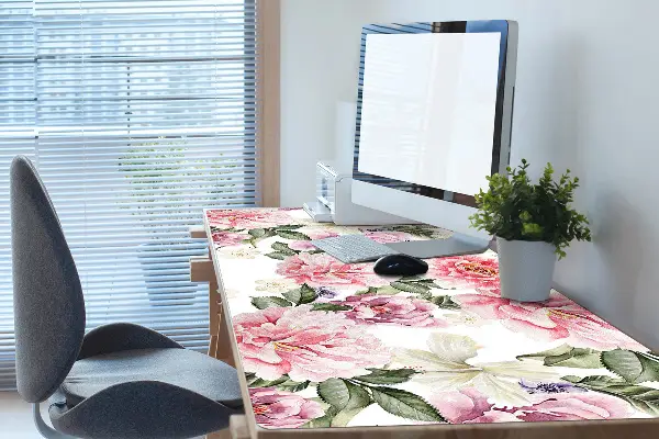 Sous main de bureau Art des fleurs
