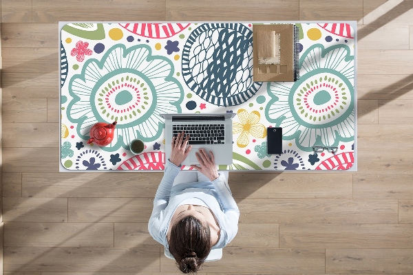 Tapis de bureau Fleurs colorées