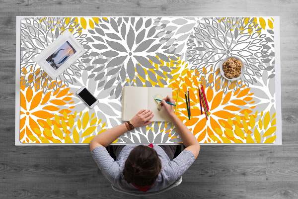 Sous main de bureau Chrysanthèmes