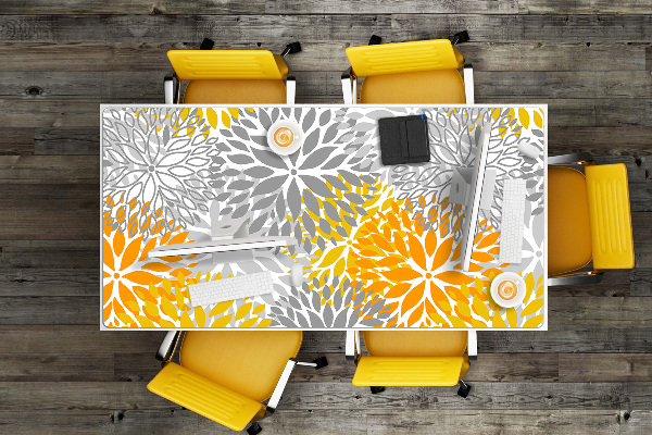 Sous main de bureau Chrysanthèmes