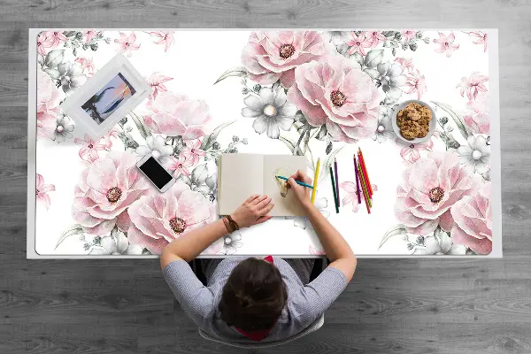 Sous main de bureau Fleurs