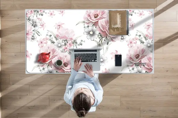 Sous main de bureau Fleurs