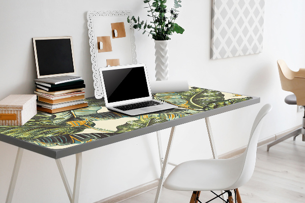 Protège bureau Feuilles exotiques