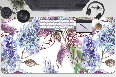 Sous-main bureau Feuilles violettes