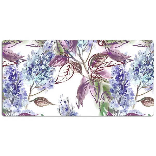 Sous-main bureau Feuilles violettes