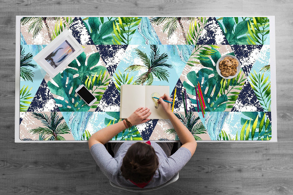 Sous-main bureau Mosaïque tropicale
