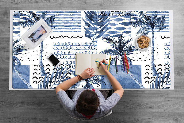 Tapis de bureau Paume bleue