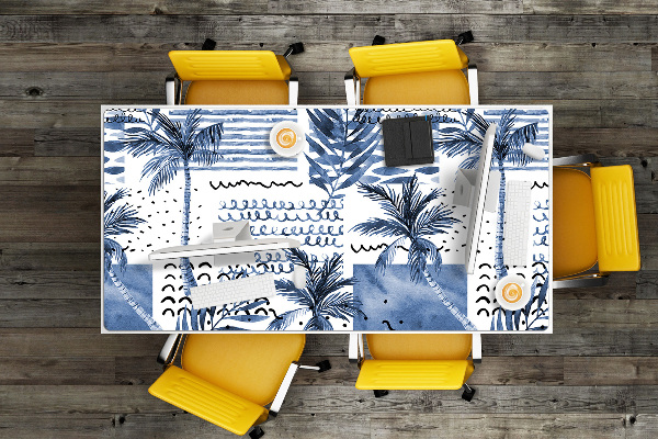 Tapis de bureau Paume bleue