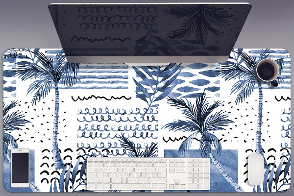 Tapis de bureau Paume bleue
