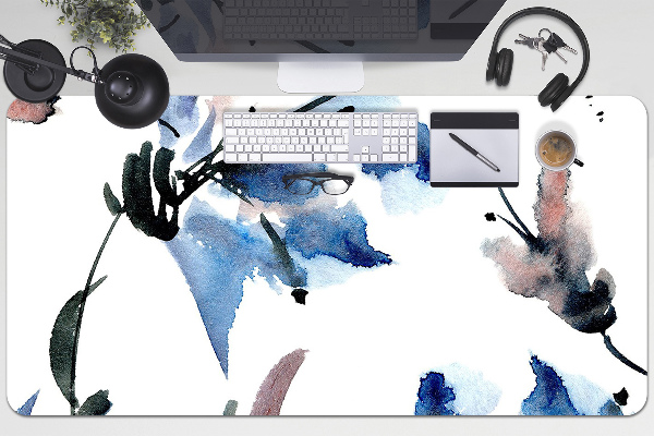 Tapis de bureau Fleurs aquarelles