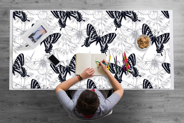 Sous-main bureau Dessiner des papillons