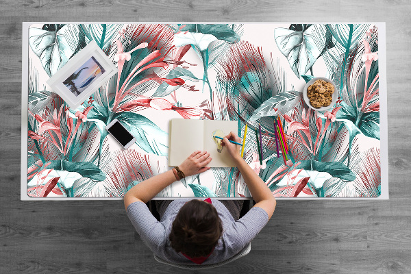 Sous-main bureau Dessin tropical