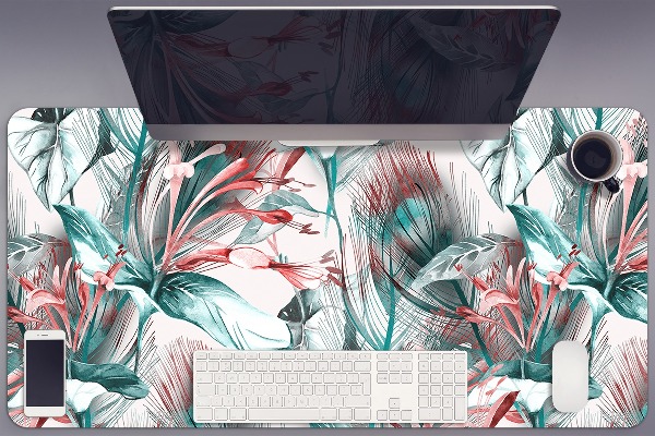 Sous-main bureau Dessin tropical